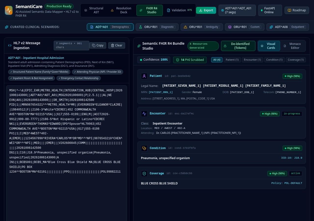 SemantiCare website preview
